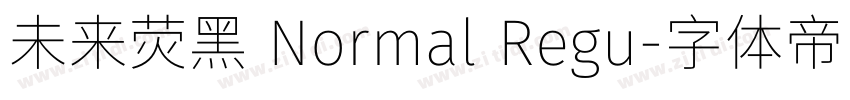 未来荧黑 Normal Regu字体转换